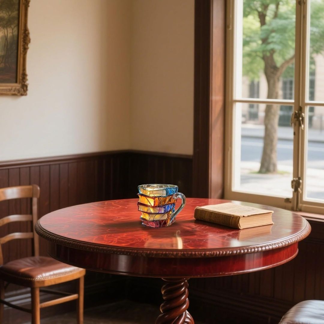 Tasse 3D unique faite à la main pour les amateurs de livres