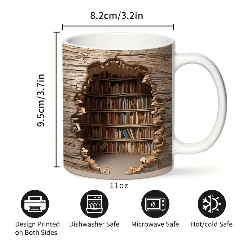 Tasse de Bibliothèque Enchanteresse Activée par la Chaleur