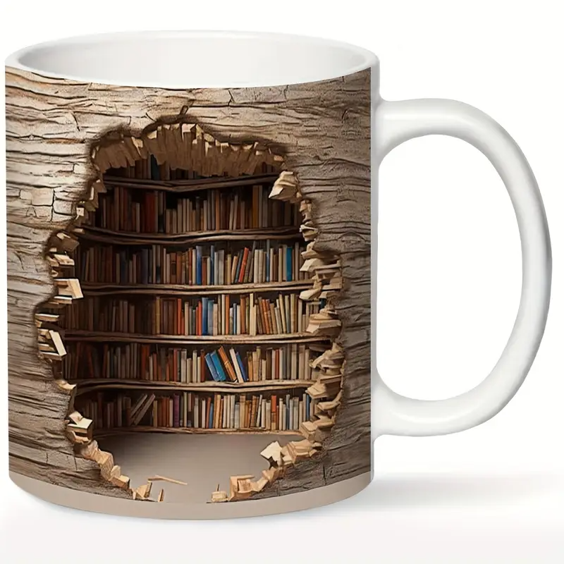 Tasse de Bibliothèque Enchanteresse Activée par la Chaleur