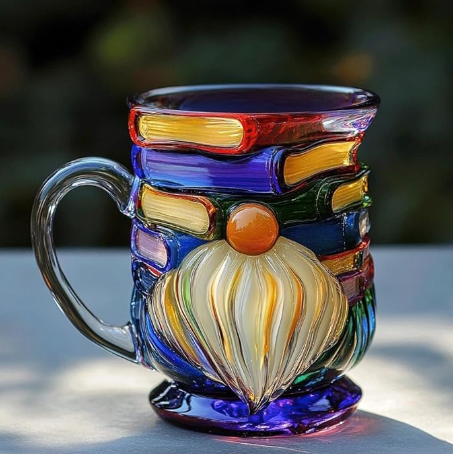 Tasse artisanale nain pour les amateurs de livres en 3D